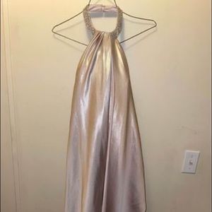 Alfredo Angelo Dress, size 8, colors are silver and nude.